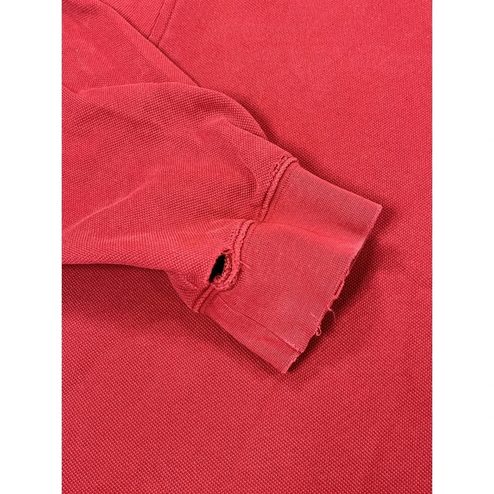 Y2K Adidas Sweatshirt Mens‎ XL Red Crew Neck Logo Fleece Lined Cotton Pullover